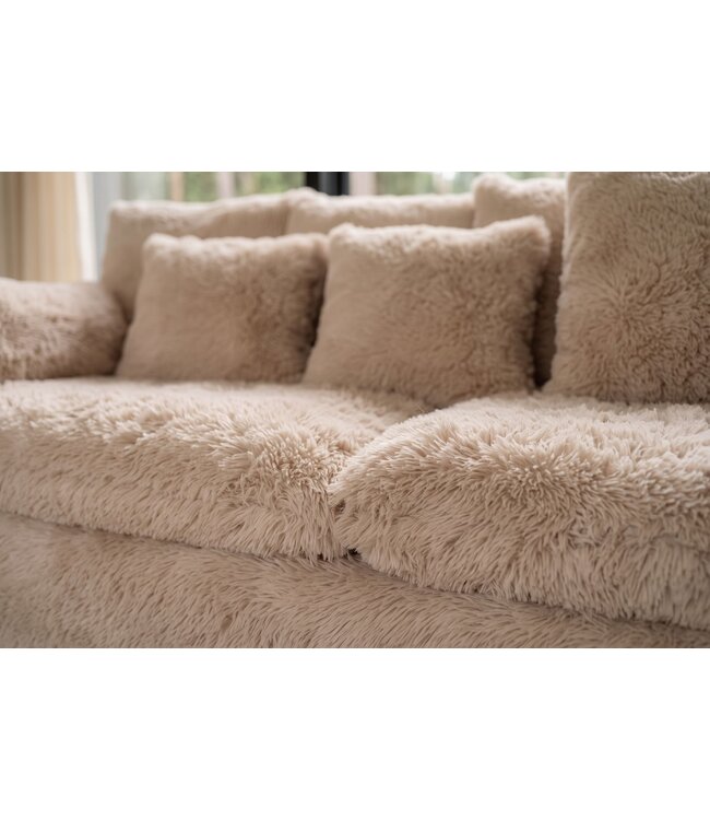 Invicta Interior Sofa YETI 200cm 3-zits afneembare hoes champagne beige - 48698