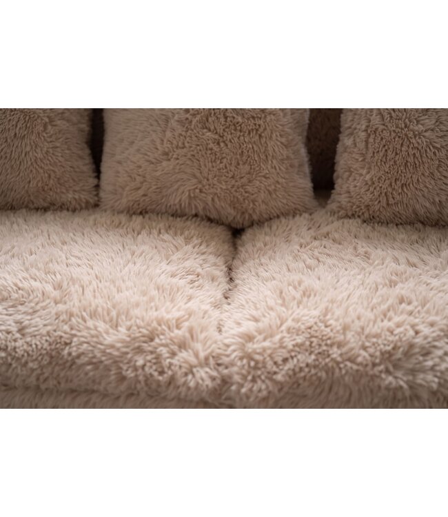 Invicta Interior Sofa YETI 200cm 3-zits afneembare hoes champagne beige - 48698