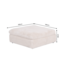 Invicta Interior Kruk YETI 100cm afneembare hoes champagne beige - 48699