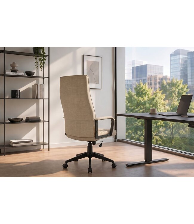 Invicta Interior Bureaustoel LAZIO 49-59cm met kantelfunction vogue velours fluweel beige - 48700