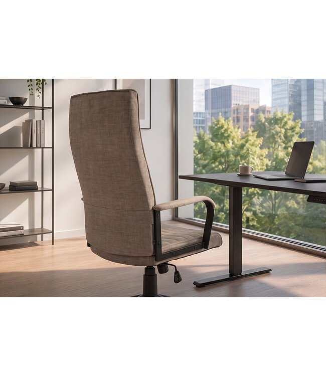 Invicta Interior Bureaustoel LAZIO 49-59cm met kantelfunction vogue velours fluweel taupe - 48701
