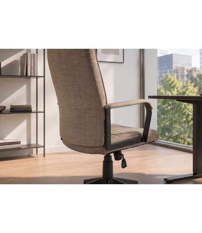 Invicta Interior Bureaustoel LAZIO 49-59cm met kantelfunction vogue velours fluweel taupe - 48701
