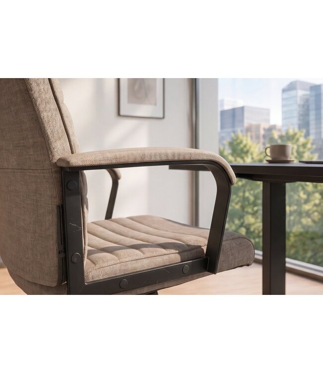 Invicta Interior Bureaustoel LAZIO 49-59cm met kantelfunction vogue velours fluweel taupe - 48701
