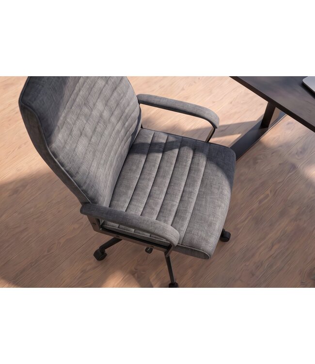 Invicta Interior Bureaustoel LAZIO 49-59cm met kantelfunction vogue velours fluweel antraciet - 48702