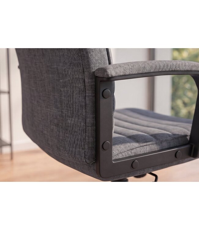 Invicta Interior Bureaustoel LAZIO 49-59cm met kantelfunction vogue velours fluweel antraciet - 48702