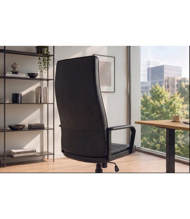 Invicta Interior Bureaustoel LAZIO 49-59cm met kantelfunction kunstleer zwart - 48703