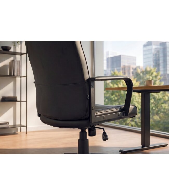 Invicta Interior Bureaustoel LAZIO 49-59cm met kantelfunction kunstleer zwart - 48703