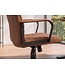 Invicta Interior Bureaustoel LAZIO 49-59cm met kantelfunctie microvezel vintage bruin - 48704