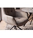 Invicta Interior Draaibare fauteuil SIGNATURE 360° met armleuningen veerkernstoffen fluweel taupe - 48794