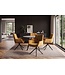 Invicta Interior Draaistoel SIGNATURE 360° draaibaar met armleuningen veercore fluweel mosterdgeel - 48795