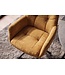 Invicta Interior Draaistoel SIGNATURE 360° draaibaar met armleuningen veercore fluweel mosterdgeel - 48795