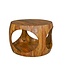 Invicta Interior Salontafel ORGANIC LOOP 60cm rond met opbergruimte sheesham hout bruin - 48822