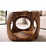 Invicta Interior Salontafel ORGANIC LOOP 60cm rond met opbergruimte sheesham hout bruin - 48822