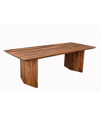 Invicta Interior Eettafel DIAMOND 240cm sheesham hout bruin stone finish - 48823