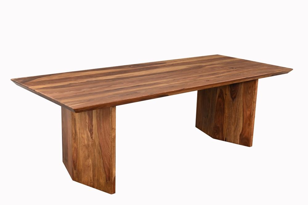 Eettafel DIAMOND 240cm sheesham hout bruin stone finish - 48823