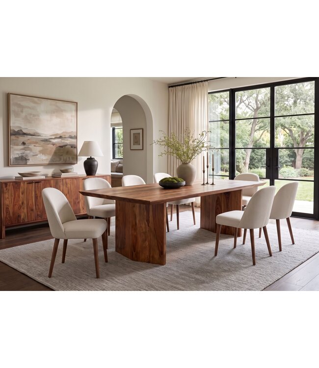 Invicta Interior Eettafel DIAMOND 240cm sheesham hout bruin stone finish - 48823
