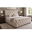 Invicta Interior Bed ELYSIUM 160x200cm met opbergruimte fluweel champagne beige - 48883