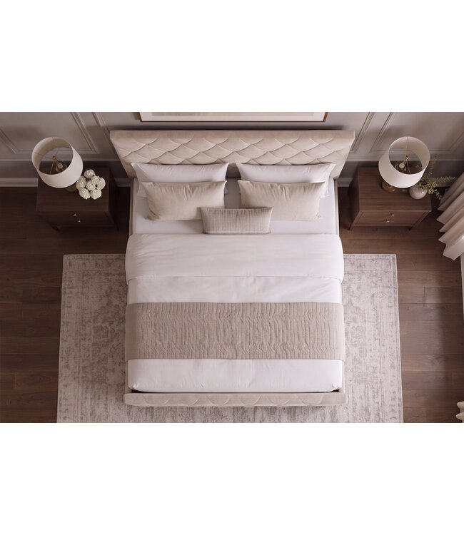 Invicta Interior Bed ELYSIUM 160x200cm met opbergruimte fluweel champagne beige - 48883