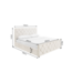 Invicta Interior Bed ELYSIUM 160x200cm met opbergruimte fluweel champagne beige - 48883
