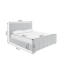 Invicta Interior Bed PRESTIGE 180x200cm met opbergruimte bouclé grijs - 48888