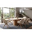 Invicta Interior Eettafel UNIQUE 200cm eikenhout fineer met keramisch blad wit marmer licht bruin - 48904