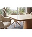 Invicta Interior Eettafel UNIQUE 200cm eikenhout fineer met keramisch blad wit marmer licht bruin - 48904