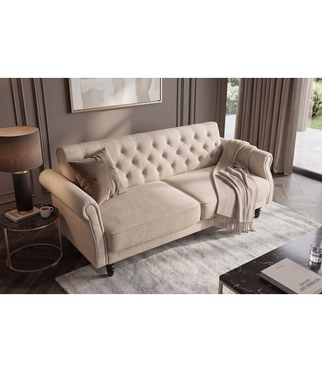 Invicta Interior Slaapbank MAISON BELLE AFFAIRE 220cm vogue velvet champagne beige - 48917