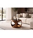 Invicta Interior Salontafel ORGANIC LOOP 60cm rond met opbergruimte zwart rookglas sheesham hout bruin - 48937