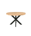 Invicta Interior Dining table INFINITY HOME 120cm round w/ star frame mango wood creamy natural