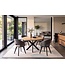 Invicta Interior Dining table INFINITY HOME 120cm round w/ star frame mango wood creamy natural