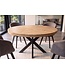 Invicta Interior Dining table INFINITY HOME 120cm round w/ star frame mango wood creamy natural
