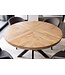 Invicta Interior Dining table INFINITY HOME 120cm round w/ star frame mango wood creamy natural