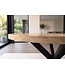Invicta Interior Dining table INFINITY HOME 120cm round w/ star frame mango wood creamy natural