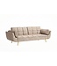 Invicta Interior Slaapbank BOUTIQUE 215cm 3-zits fluweel champagne beige - 48981