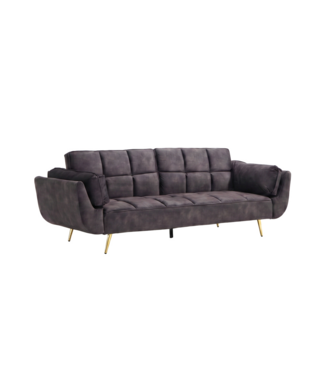 Invicta Interior Slaapbank BOUTIQUE 215cm 3-zits fluweel donkergrijs - 48982