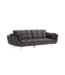Invicta Interior Slaapbank BOUTIQUE 215cm 3-zits fluweel donkergrijs - 48982