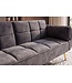 Invicta Interior Slaapbank BOUTIQUE 215cm 3-zits fluweel donkergrijs - 48982