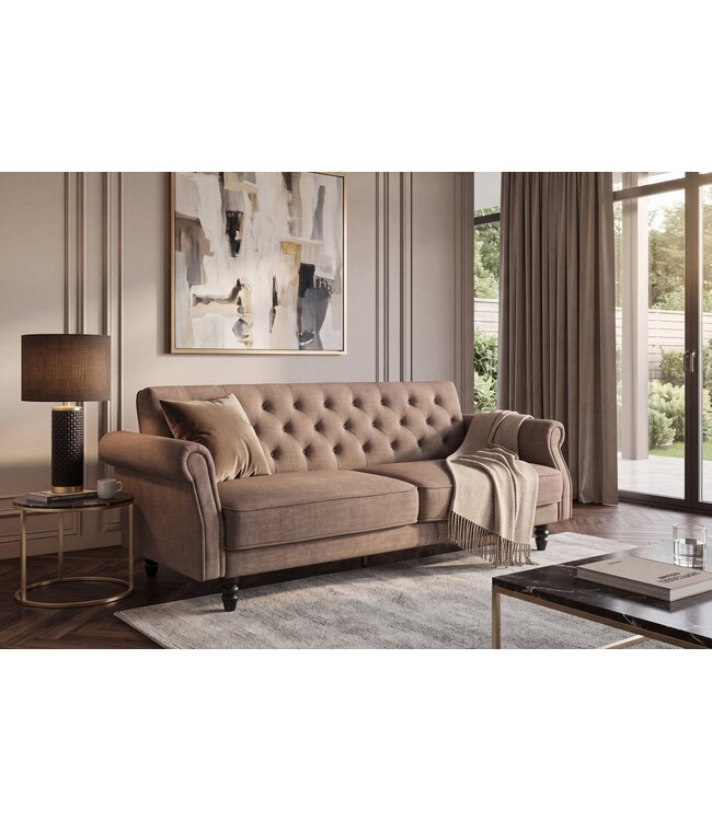 Invicta Interior Slaapbank MAISON BELLE AFFAIRE 220cm vogue velvet greige - 48986