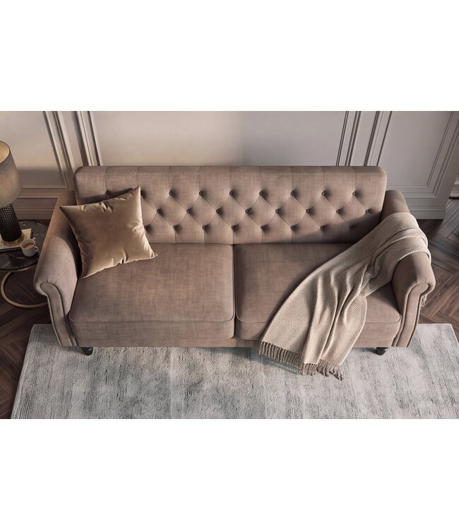 Invicta Interior Slaapbank MAISON BELLE AFFAIRE 220cm vogue velvet greige - 48986