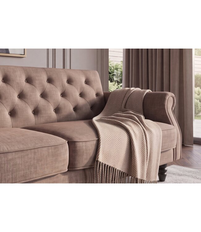 Invicta Interior Slaapbank MAISON BELLE AFFAIRE 220cm vogue velvet greige - 48986