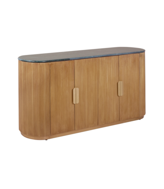 Invicta Interior Dressoir VENEZIANO 170cm mangohout met marmeren blad groen bruin - 49009