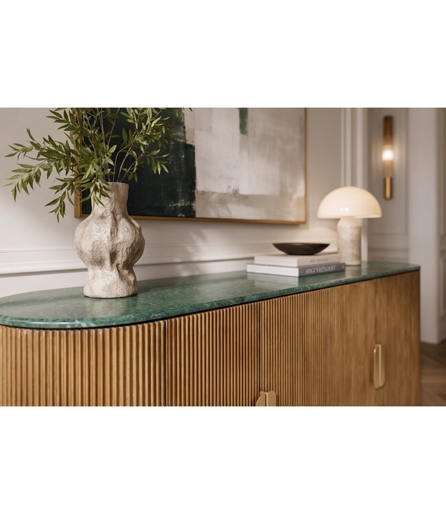 Invicta Interior Dressoir VENEZIANO 170cm mangohout met marmeren blad groen bruin - 49009