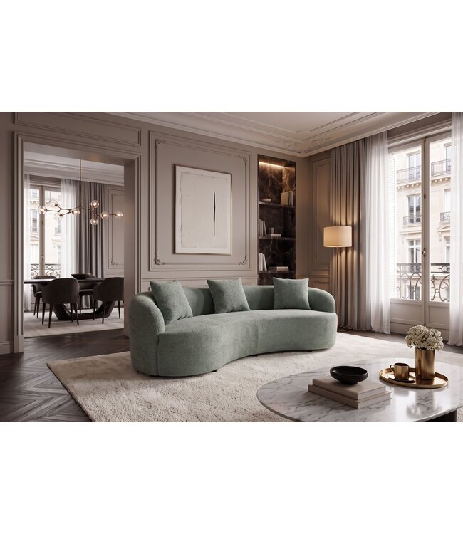 Invicta Interior Sofa ATELIER 230cm 3-zits bouclé salie - 49130