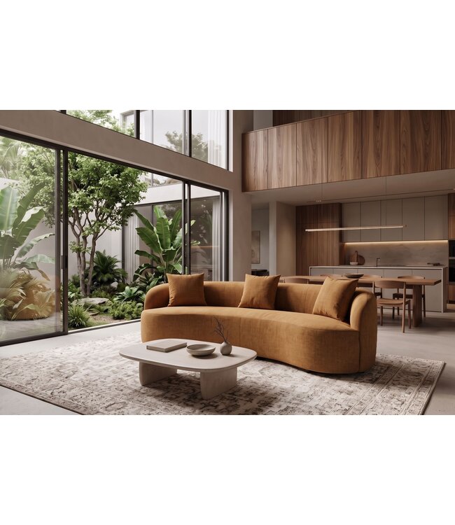 Invicta Interior Sofa ATELIER 230cm 3-zits mosterdgeel - 49131