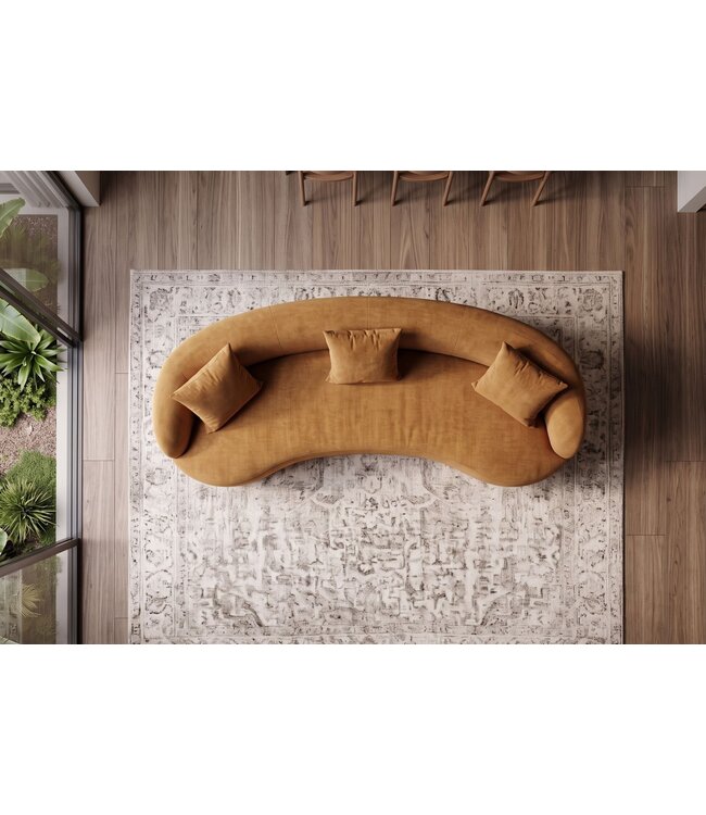 Invicta Interior Sofa ATELIER 230cm 3-zits mosterdgeel - 49131