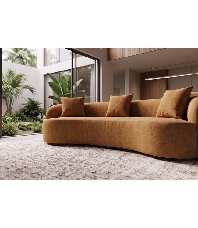 Invicta Interior Sofa ATELIER 230cm 3-zits mosterdgeel - 49131