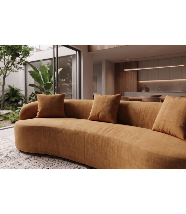 Invicta Interior Sofa ATELIER 230cm 3-zits mosterdgeel - 49131