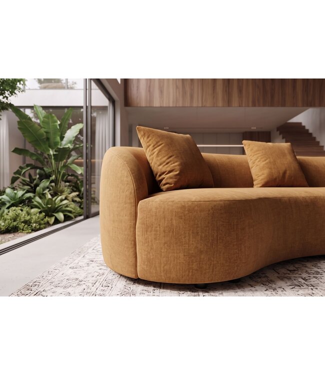 Invicta Interior Sofa ATELIER 230cm 3-zits mosterdgeel - 49131