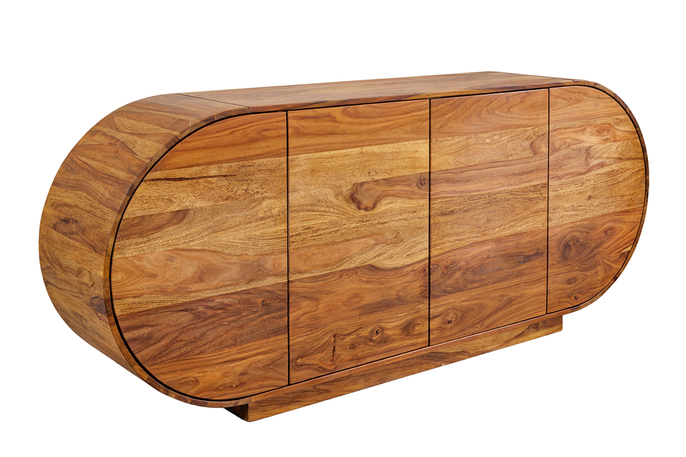 Sideboard ORGANIKO 180cm ovaal sheesham hout bruin - 49226