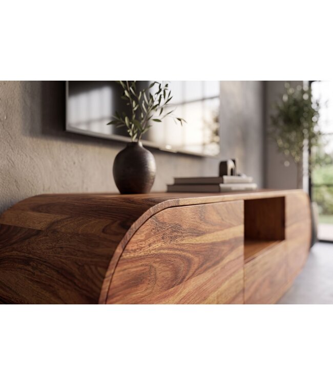 Invicta Interior TV-Meubel ORGANIKO 160cm ovaal sheesham hout bruin - 49229